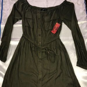 Derek Heart Army green dress